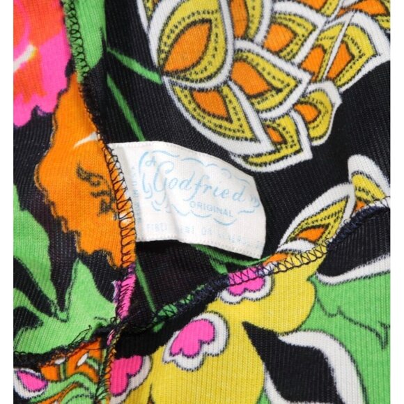 Vtg 60s 70s Godfried Psychedelic Mod Jumpsuit Boogie Nights Disco Outfit XS /769 - Picture 6 of 6